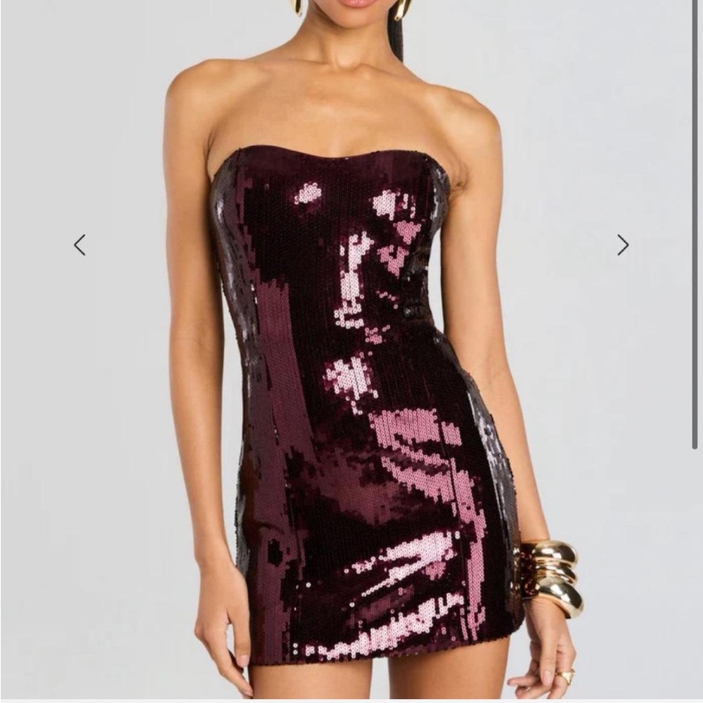 Retrofete Cecil Sequin Dress in Port